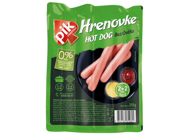 Hrenovke bez ovitka