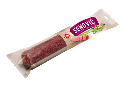 Sandwich salami with olives