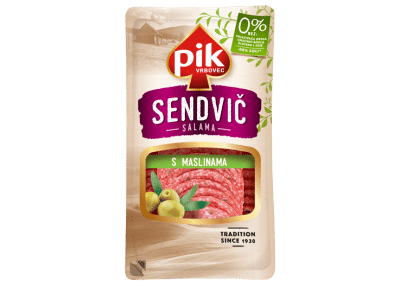 Sandwich salami with olives